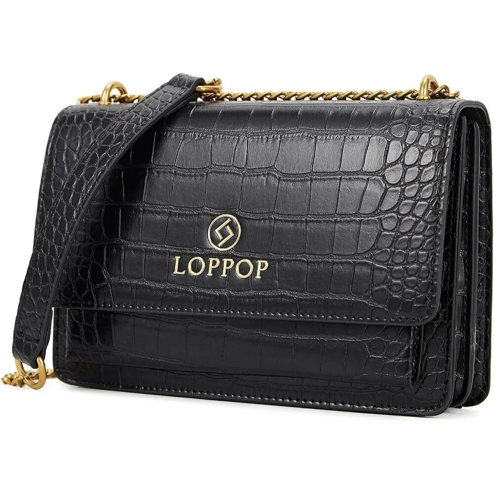 LL LOPPOP Small Classy Leather Crossbody Purse Top Handle Satchel Handbag